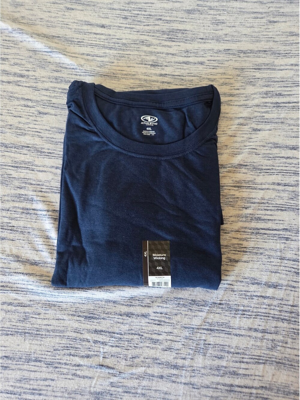 Athletic Works Moisture Wicking Blue 4XL Tri-Blend T-Shirt